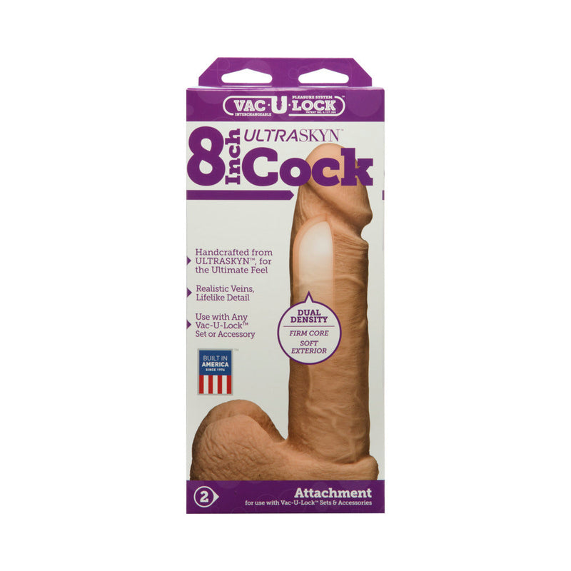 Vac-U-Lock - 8-Inch ULTRASKYN Cock White