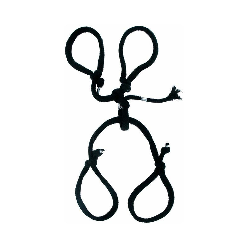 Fetish Fantasy Series Silk Rope Hogtie Black