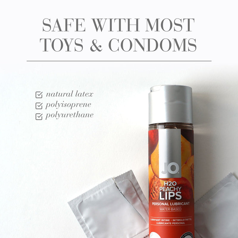 JO H2O Peachy Lips Flavored Water-Based Lubricant 4 oz.