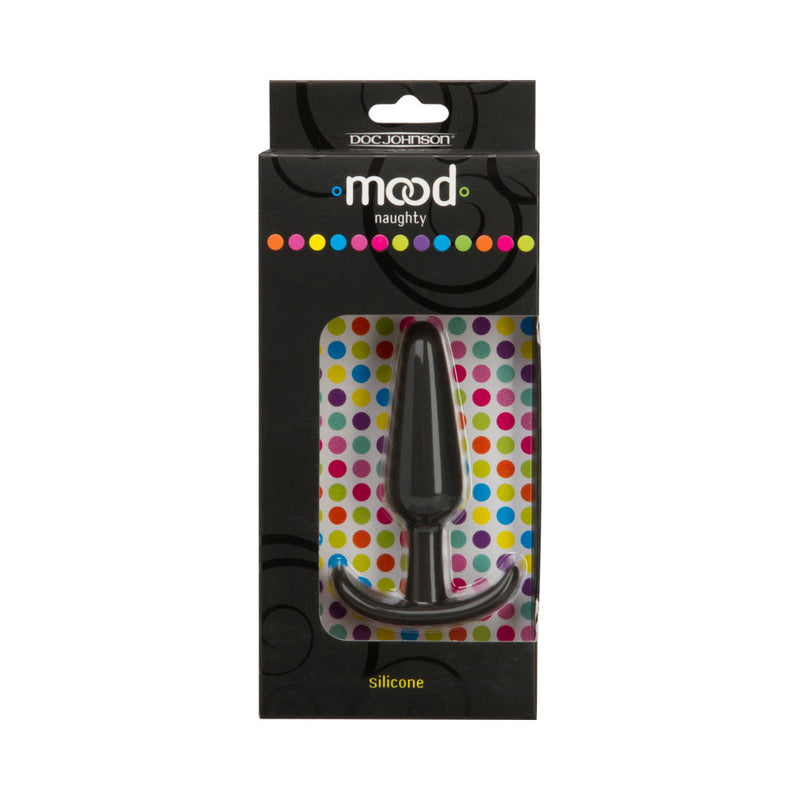 Mood - Naughty - Medium Black Silicone Butt Plug
