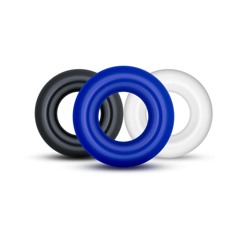 Stay Hard Donut Rings 3-Piece Cockring Set Assorted Colors