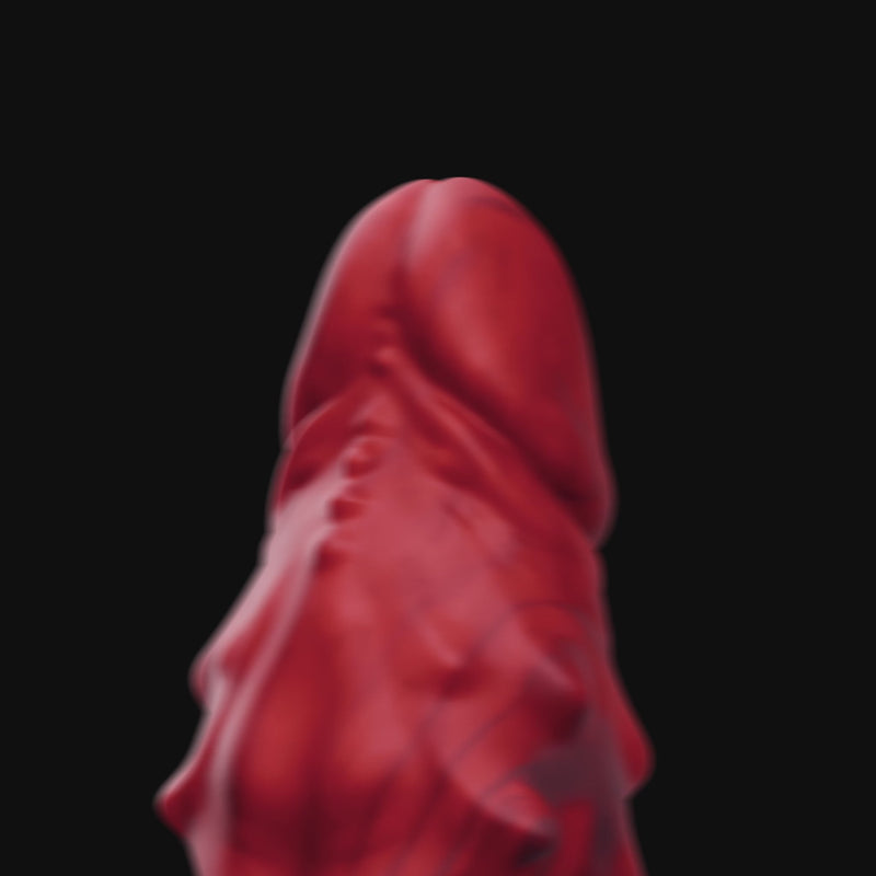 Tentra Vulkris Volcanic Dragon Vibrating Dildo Red