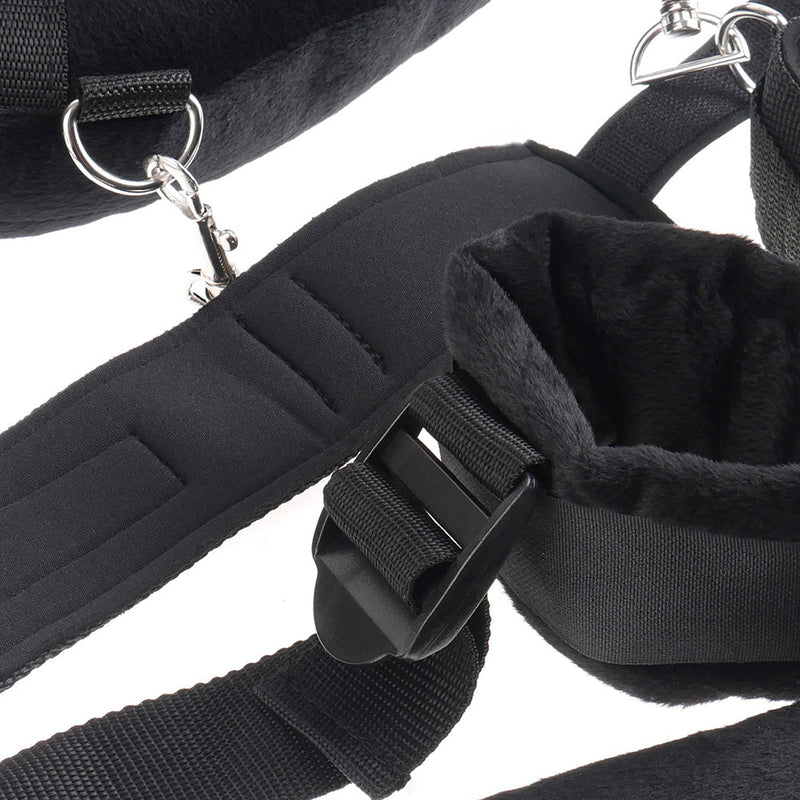 Fetish Fantasy Series Adjustable Position Master with Cuffs Black