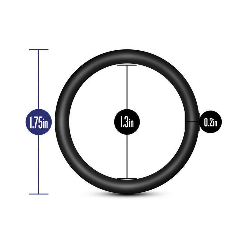 Performance VS1 Pure Premium Silicone Cockrings 3-Pack Medium Black