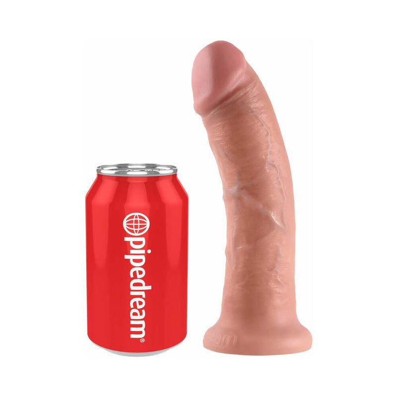 King Cock 8 in. Cock Realistic Dildo With Suction Cup Beige