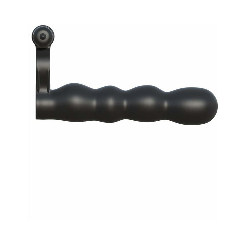 Fantasy C-Ringz Posable Partner Double Penetrator Vibrating Cockring Black