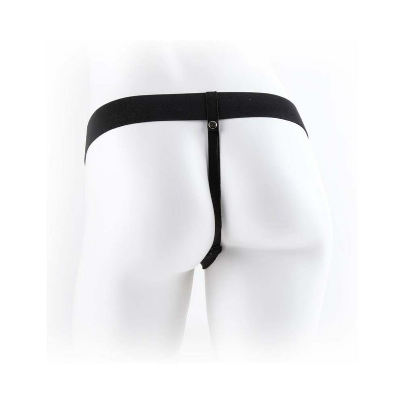 Fetish Fantasy Series 7 in. Hollow Strap-On with Balls Beige/Black