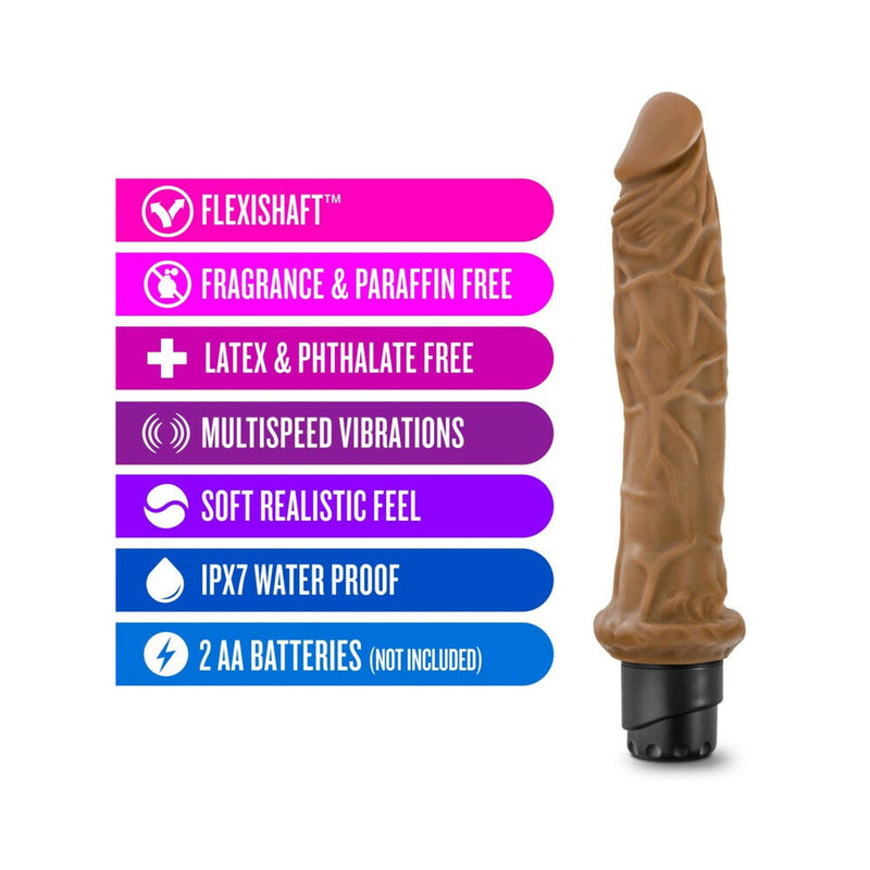 Dr. Skin Cock Vibe 8 Realistic 9.75 in. Vibrating Dildo Tan