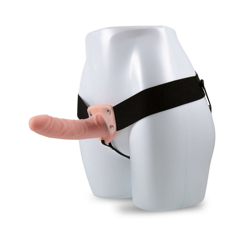Dr. Skin 6 in. Hollow Strap-On Beige