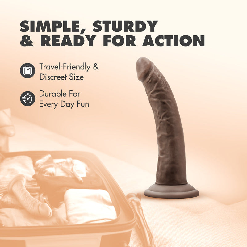 Dr. Skin Realistic 7.5 in. Dildo Brown