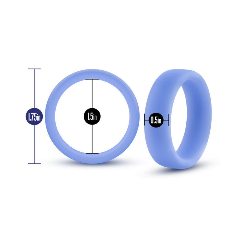 Performance Silicone Glo Cock Ring Blue Glow