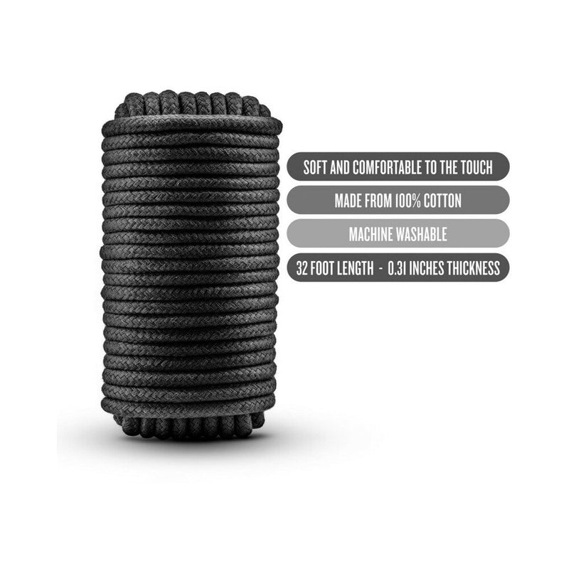 Temptasia Bondage Rope 32 ' / 10 m Black