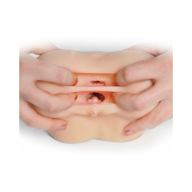PDX Fuck Me Silly To Go Petite Fantasy Bubble Butt Dual Entry Stroker Beige