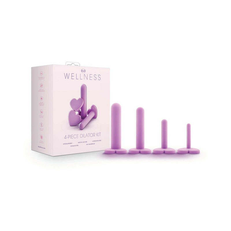 Wellness 4-Piece Silicone Dilator Kit Purple