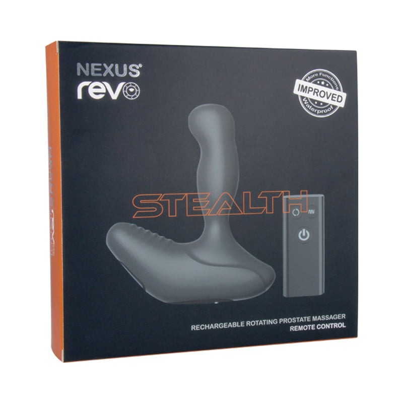 Nexus REVO STEALTH Remote Control Rotating Prostate Massager - Black
