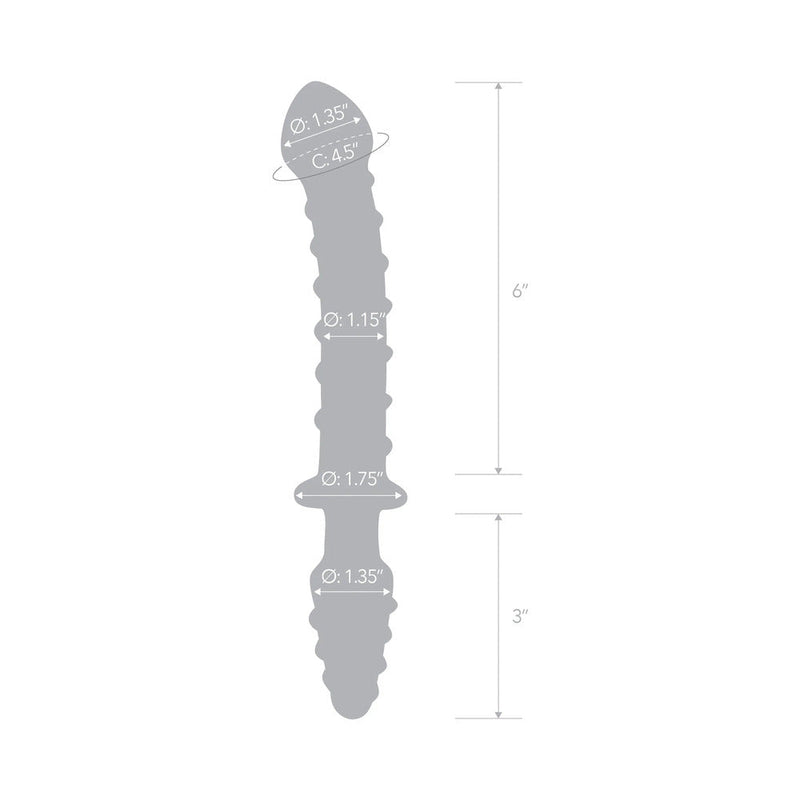 Glas 10 in. Mr. Swirly Double Ended Glass Dildo & Butt Plug