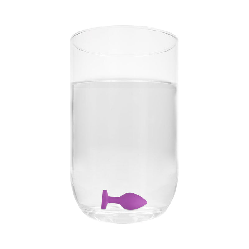 Ouch! Flexible Silicone Diamond Heart Butt Plug Purple Regular