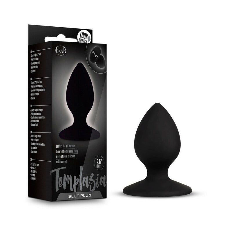 Temptasia 'Slut' Silicone Anal Plug Black