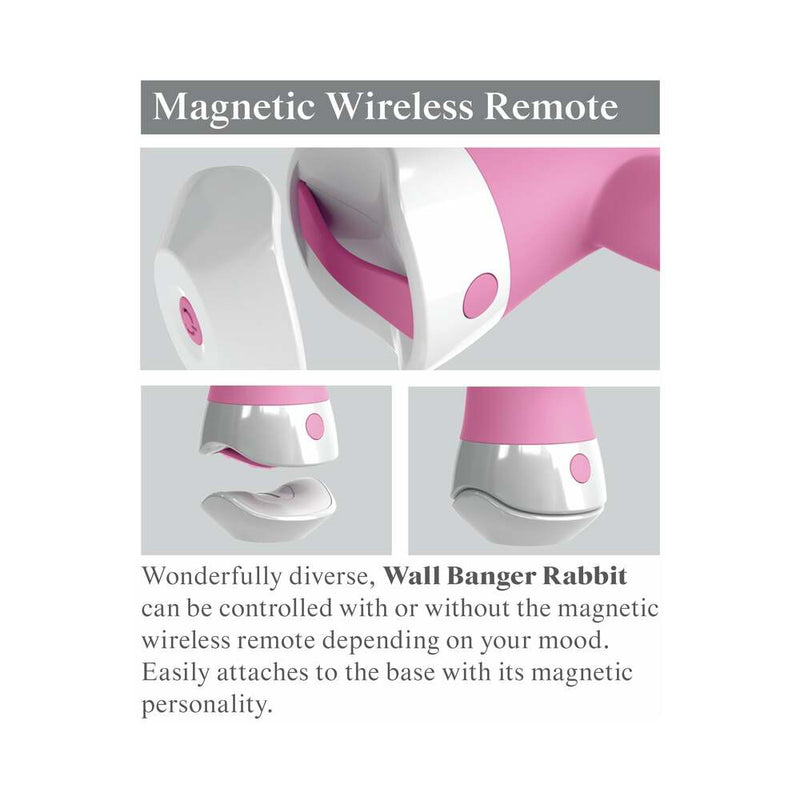 3Some Wall Banger Rabbit Vibrator With Suction Cup Pink