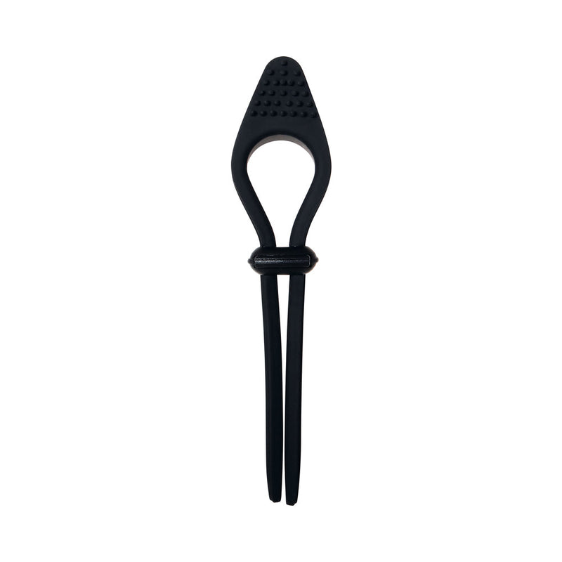 Zero Tolerance Black Tie Affair Rechargeable Silicone Cock Tie Cockring Black