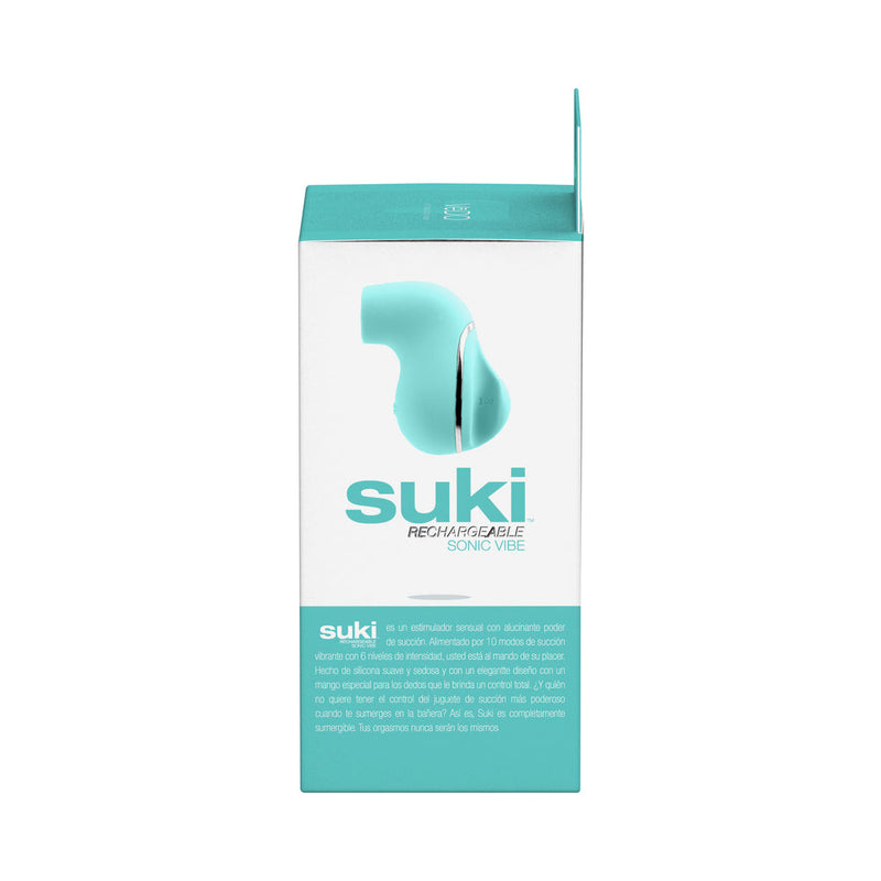 Vedo Suki Sonic Suction Rechargeable Vibrator Tease Me Turquoise