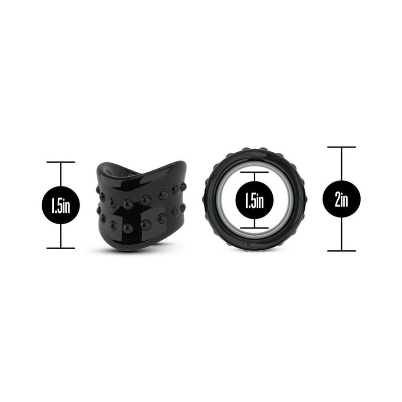 Stay Hard Beef Ball Stretcher X Long 1.5 in. Black