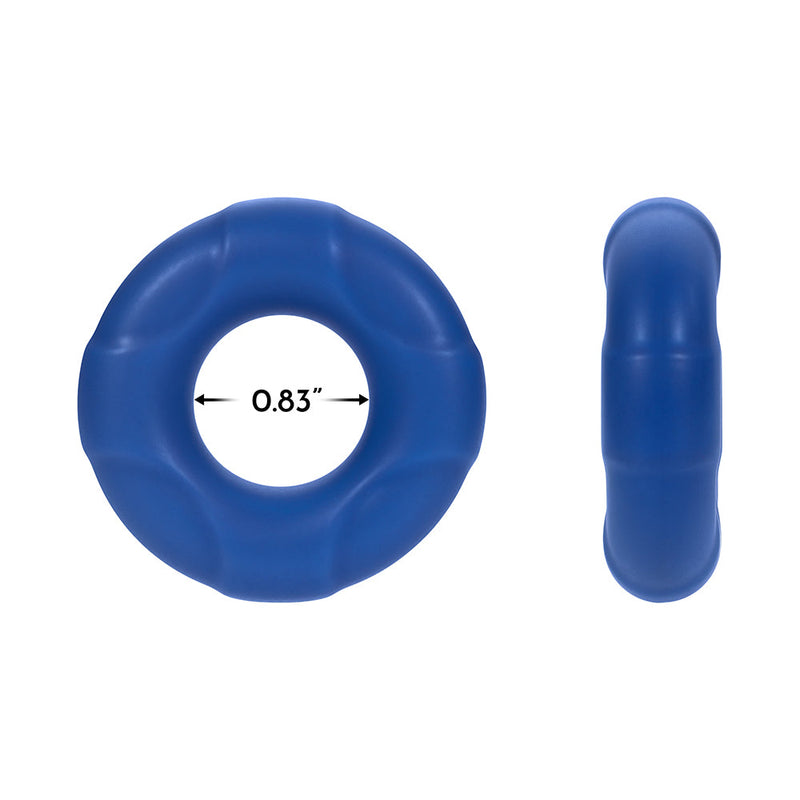 Forto F-33 Liquid Silicone Cockring Medium Blue