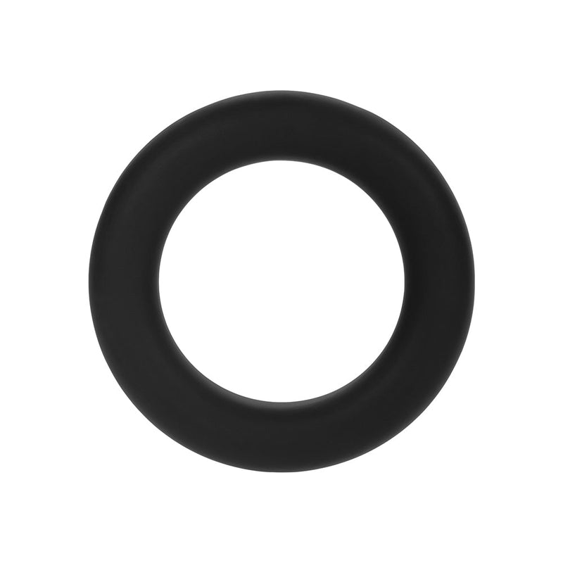 Forto F-61 3-Piece Silicone Cockring Set Black