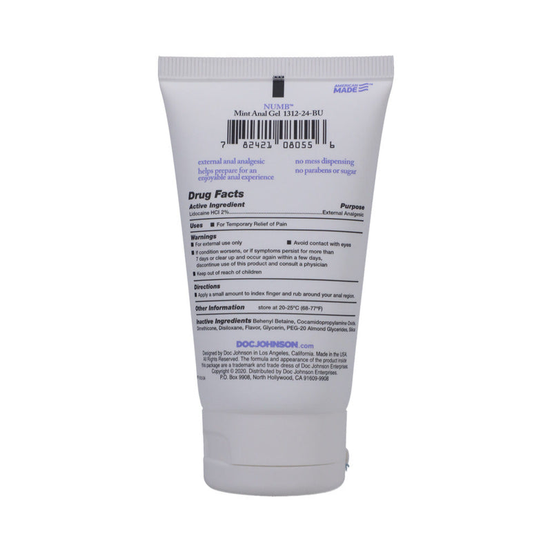 Doc Johnson Numb Anal Gel Mint 2 oz. Bulk