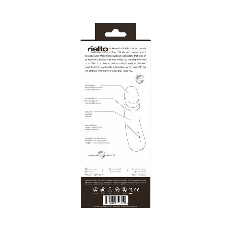 Vedo Rialto Rechargeable Vibe Black Pearl