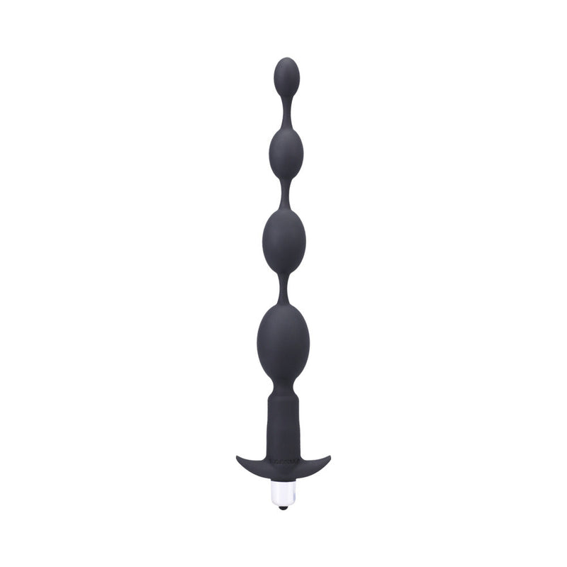 Tantus Vibrating Progressive Beads Vibrating Beaded Anal Plug Onyx