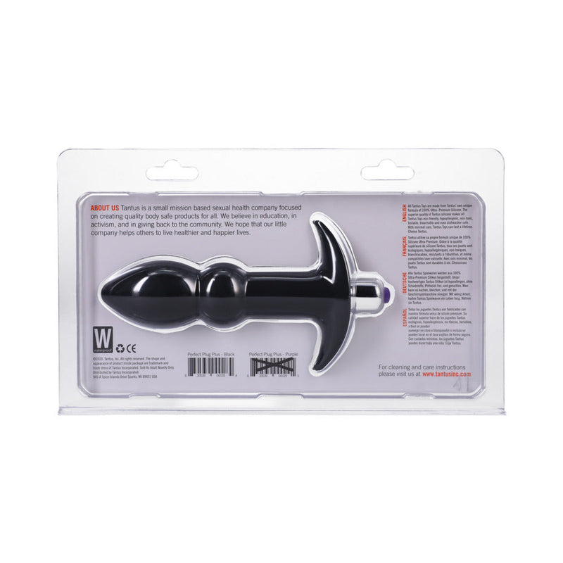 Tantus Perfect Plug Plus Vibrating Anal Plug Onyx