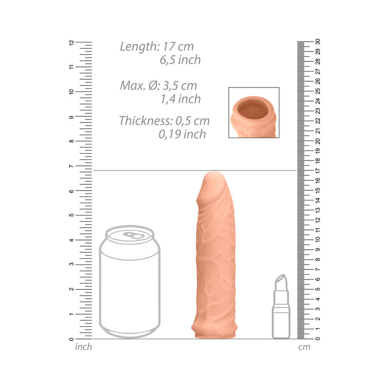 RealRock Realistic 6 in. Penis Sleeve Extender Beige