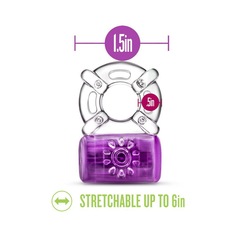 Play with Me Pleaser Rechargeable Vibrating C-Ring Purple