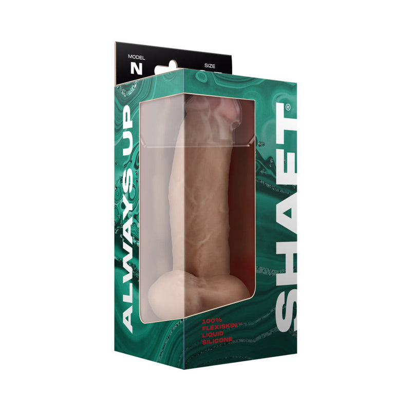 Shaft Model N: 8.5 in. Dual Density Silicone Dildo with Balls Pine