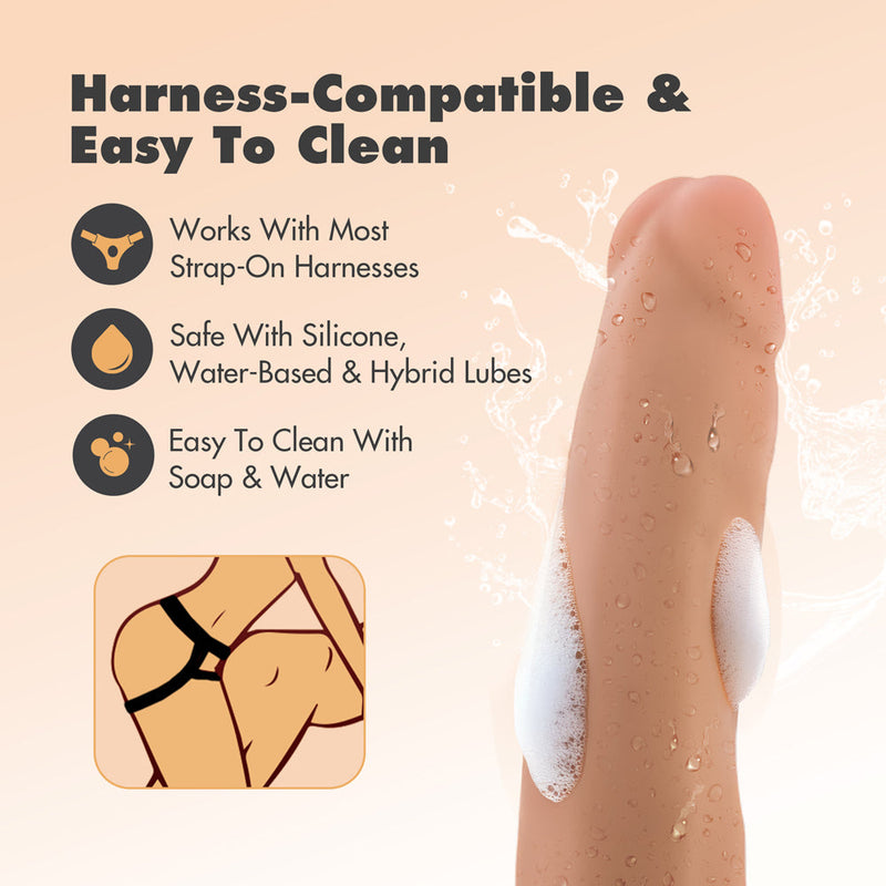 Dr. Skin Plus Realistic 5 in. Triple Density Posable Dildo Beige