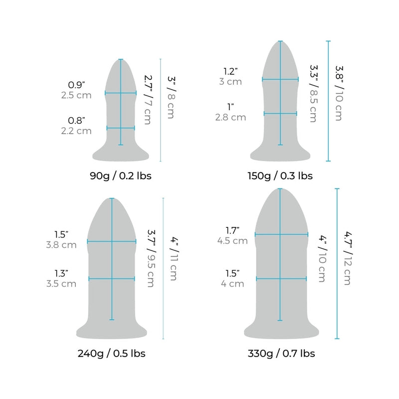 b-Vibe 4-Piece Anal Dilators Glass Plug Set