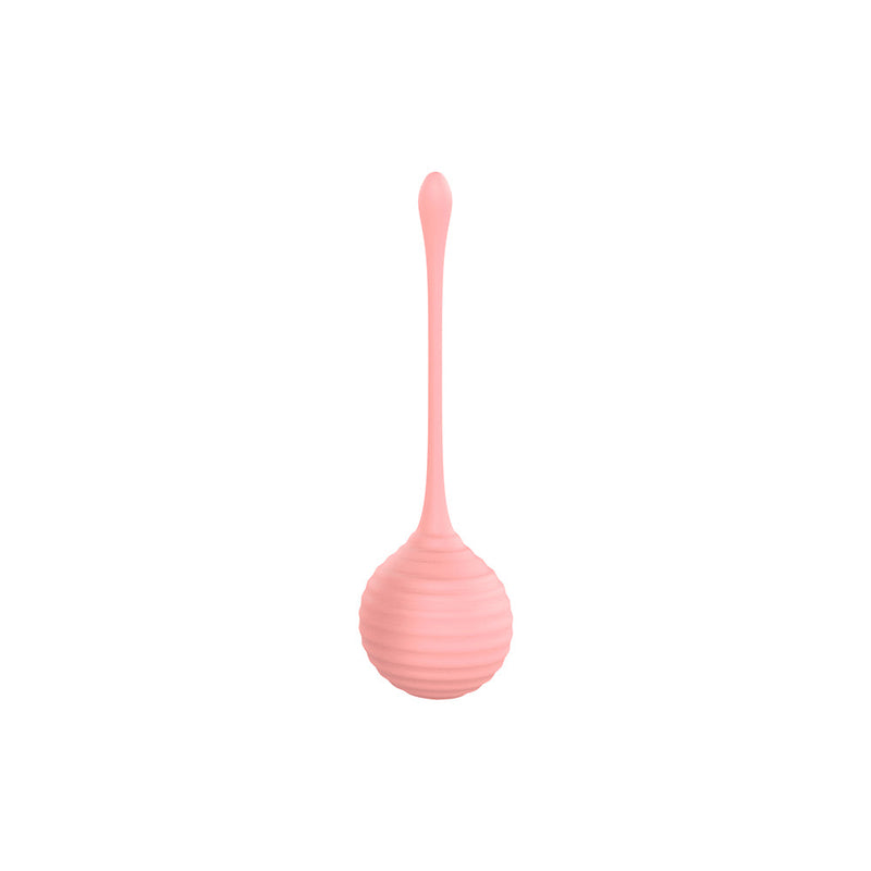 Luv Inc Kg88 Kegel Balls Ribbed Silicone 2-Piece Set Light Pink