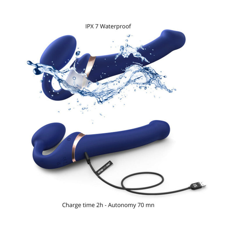 Strap-On-Me Multi Orgasm Bendable Strapless Strap-On Night Blue Large
