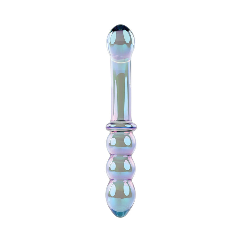 Gender X Lustrous Galaxy Wand 7.3 in. Dual-Ended Glass Dildo Multi-Color