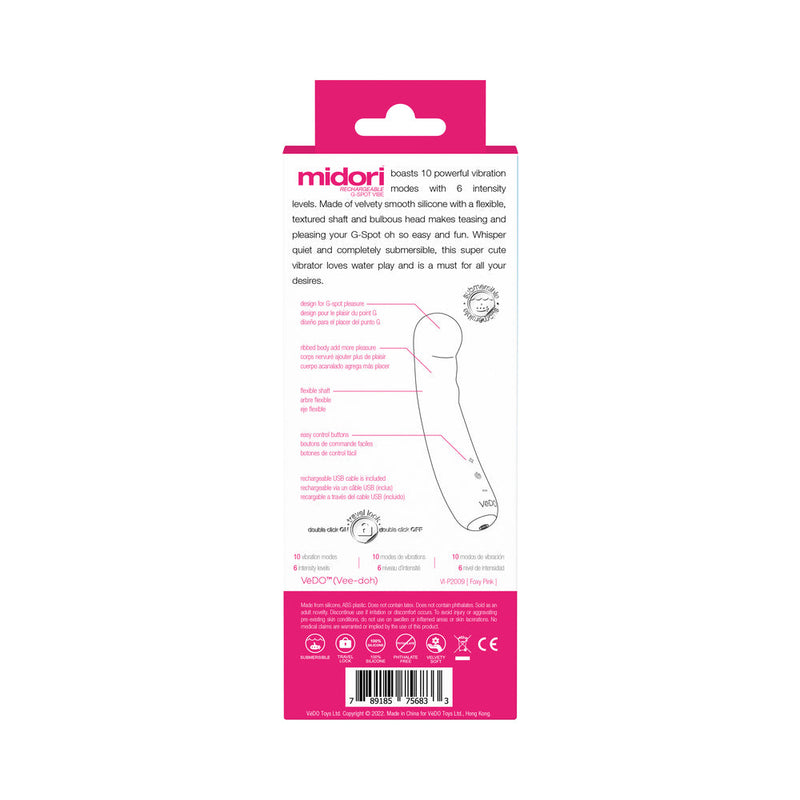 VeDO Midori Rechargeable G-Spot Vibe Pink