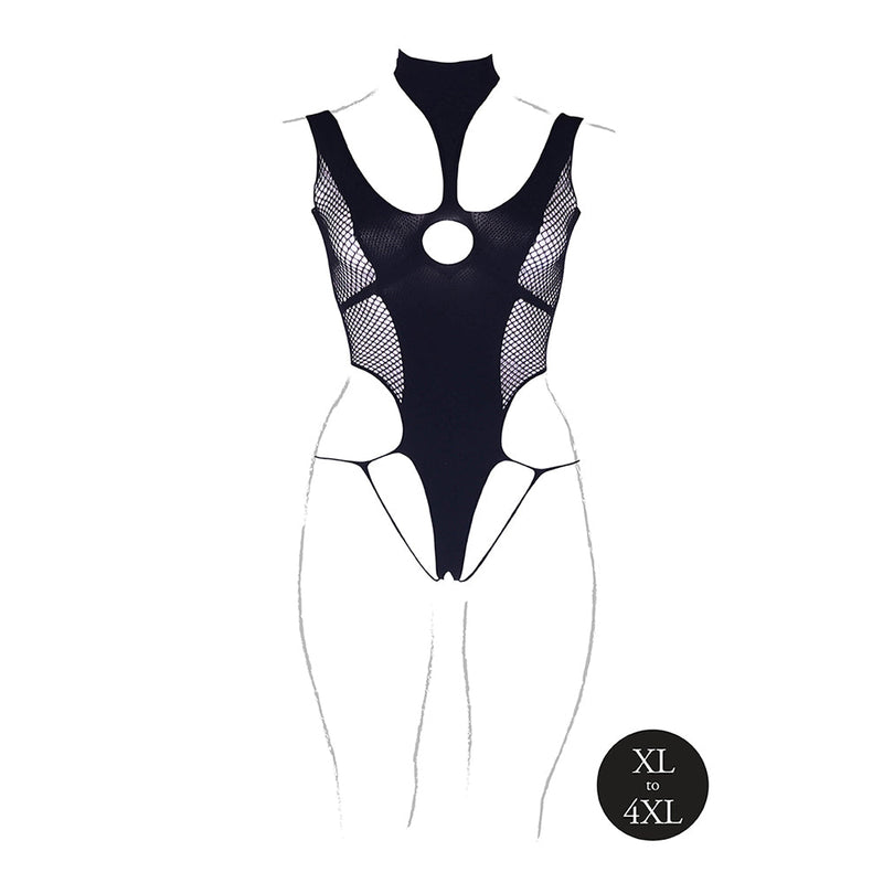 Le Desir Shade Cyllene XLVIII Bodysuit with Turtleneck Black Queen Size