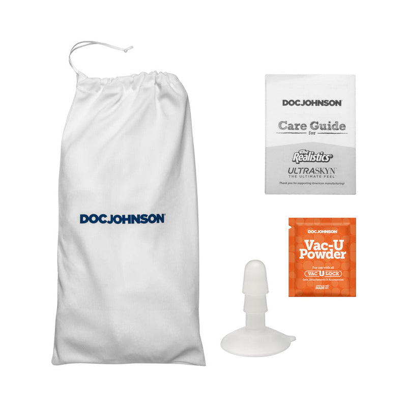 Signature Cocks Quinton James 8 in. Dual-Density Dildo with Vac-U-Lock Suction Cup Beige