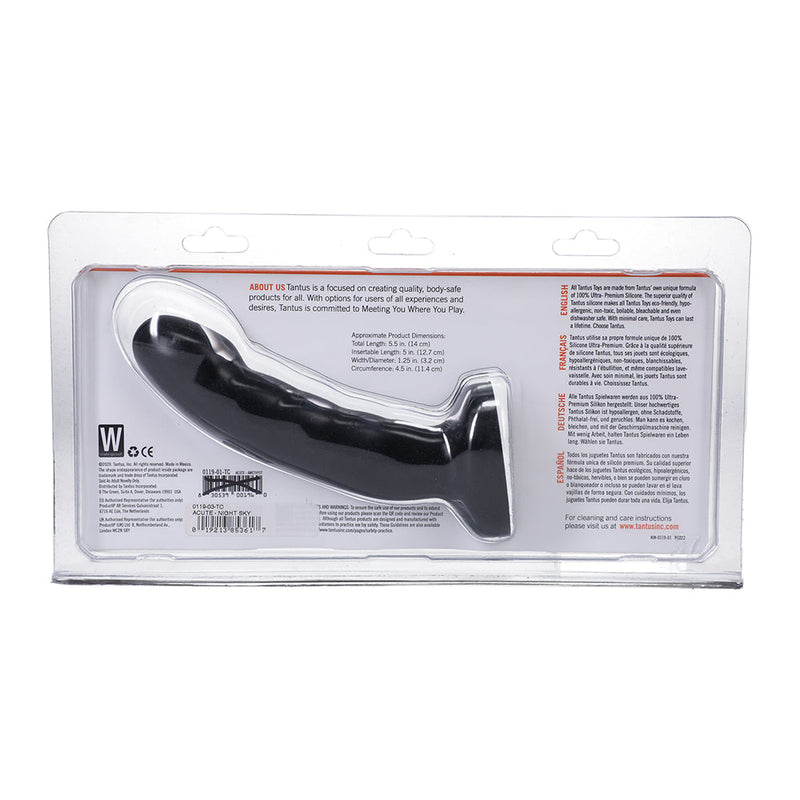 Tantus Acute 5.5 in. Curved Dildo Medium-Firm Night Sky