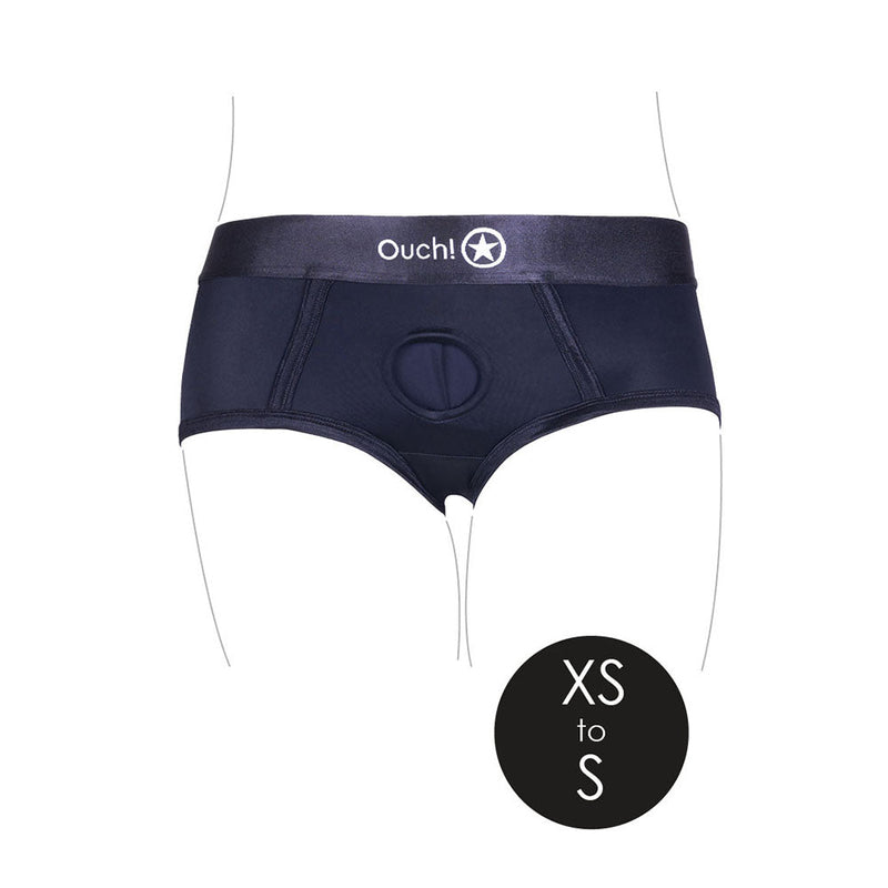 Ouch! Vibrating Strap-on Brief Black XS/S