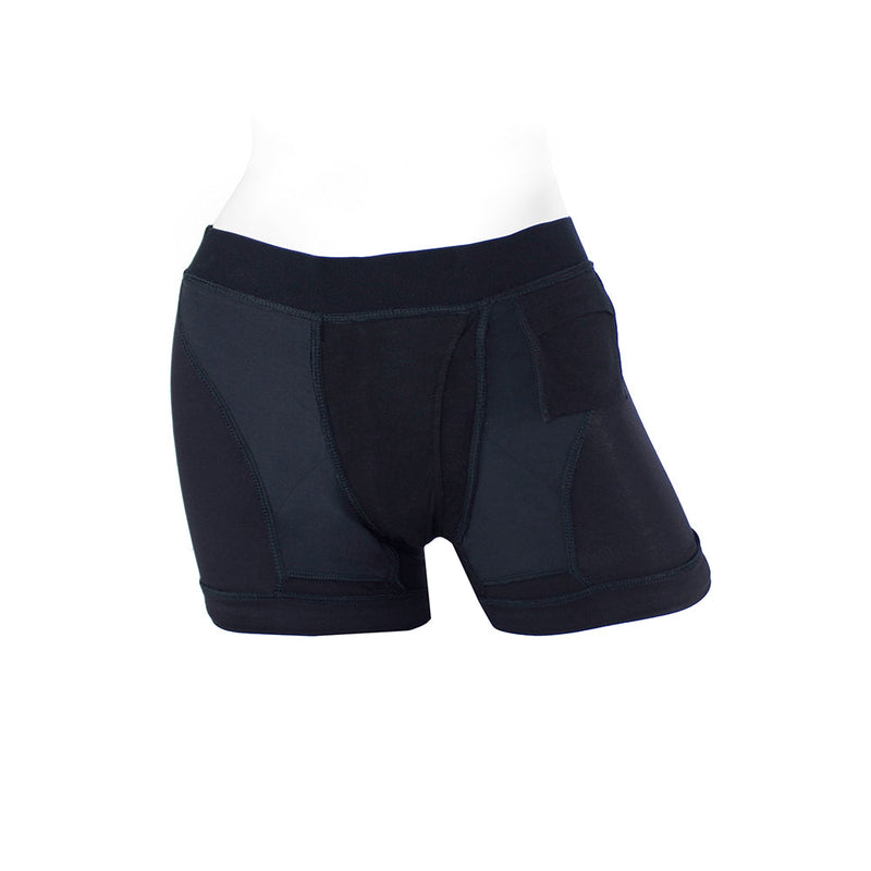 SpareParts Tomboii Rayon Boxer Briefs Harness Black Size 5XL