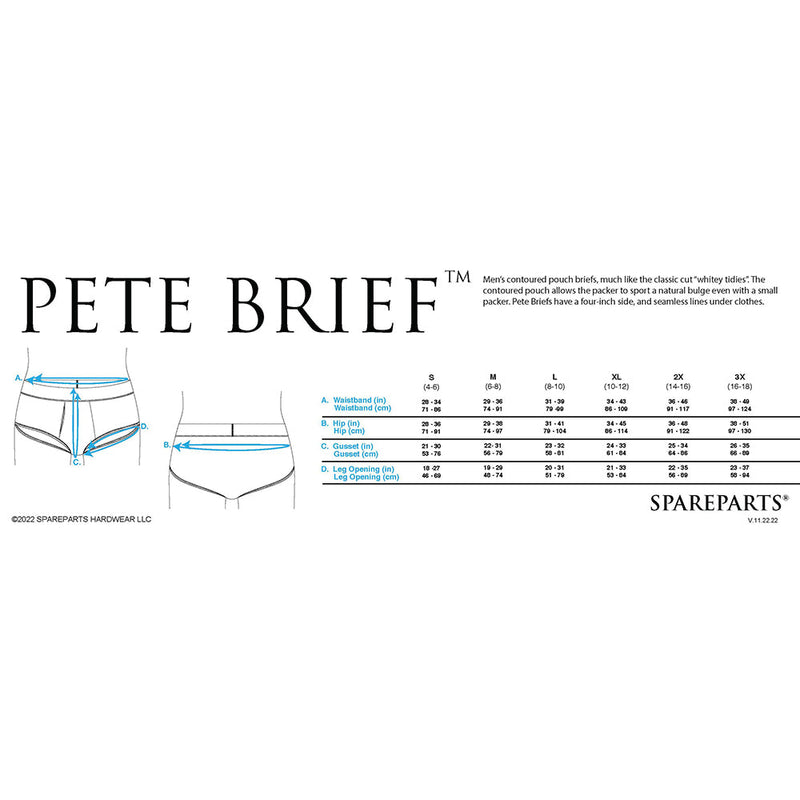 SpareParts Pete Briefs Nylon Packing Underwear Black Size 3XL