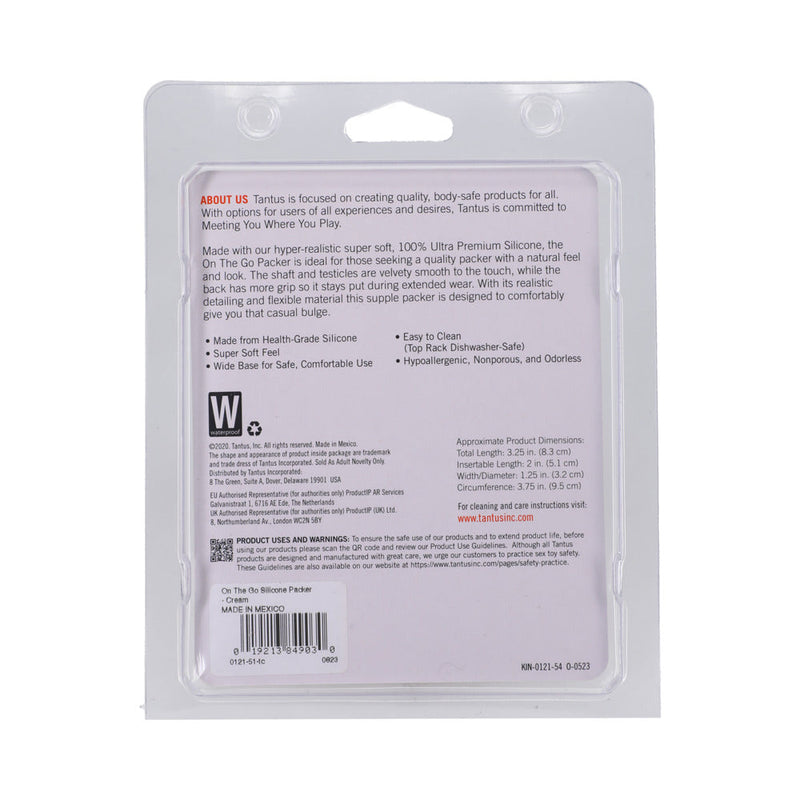 Tantus On The Go Silicone Packer Cream (Clamshell)