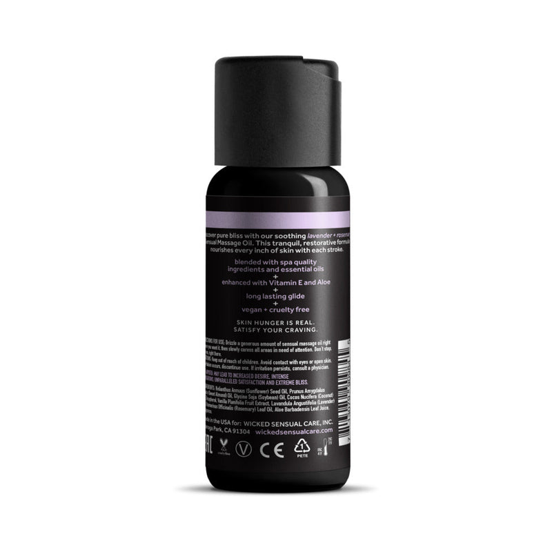 Wicked Lavender and Rosemary Massage Oil 4 oz.