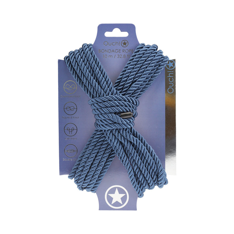 Ouch! Bondage Rope 10 m Nylon Navy Blue